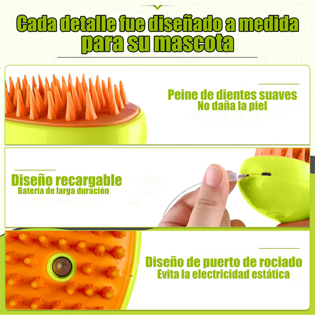 PETBRUSH® -Cepillo de limpieza a vapor para mascotas